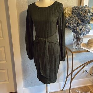 Hot touch dress size medium in olive green